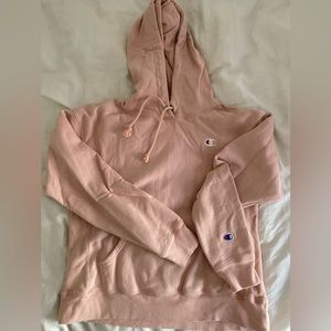 light pink champion hoodie